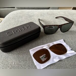 Smith Lowdown XL 2 in matte tortoise shell w/ new original polarized lenses. EUC